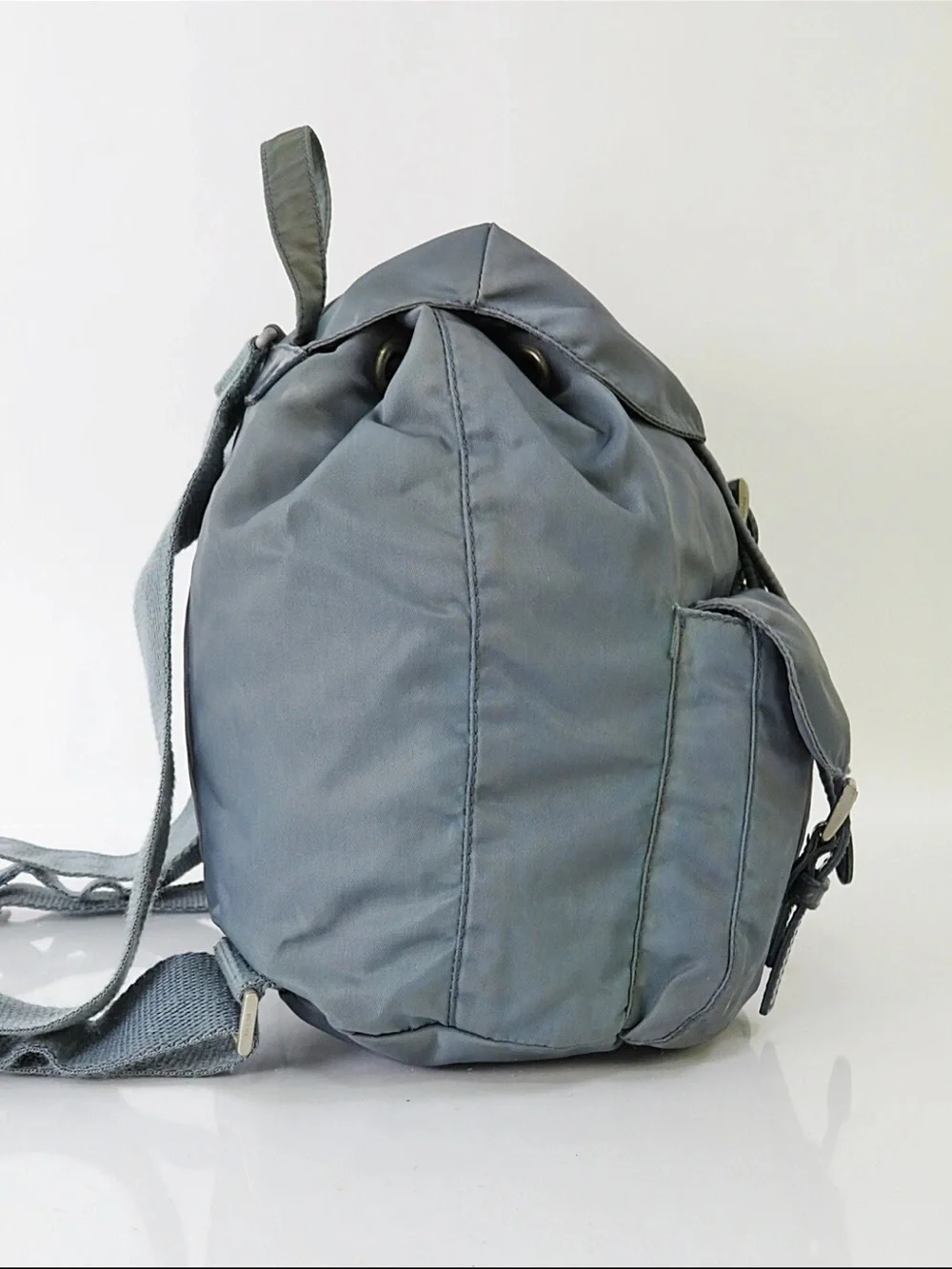 Prada Nylon Backpack in Slate Gray